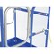 Vestil Work Plat w/84" Back, Dual Ent, 36x36, 33-3/8 in. W, 33-3/8 in. D, 1,000 lb. Load Capacity WP-3636-84B-DD - alternate 2